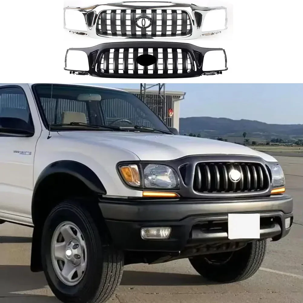 Car Front Racing Facelift Upper Bumper Radiator Grilles Assembly Fit For Toyota Tacoma 2001 2002 2003 2004