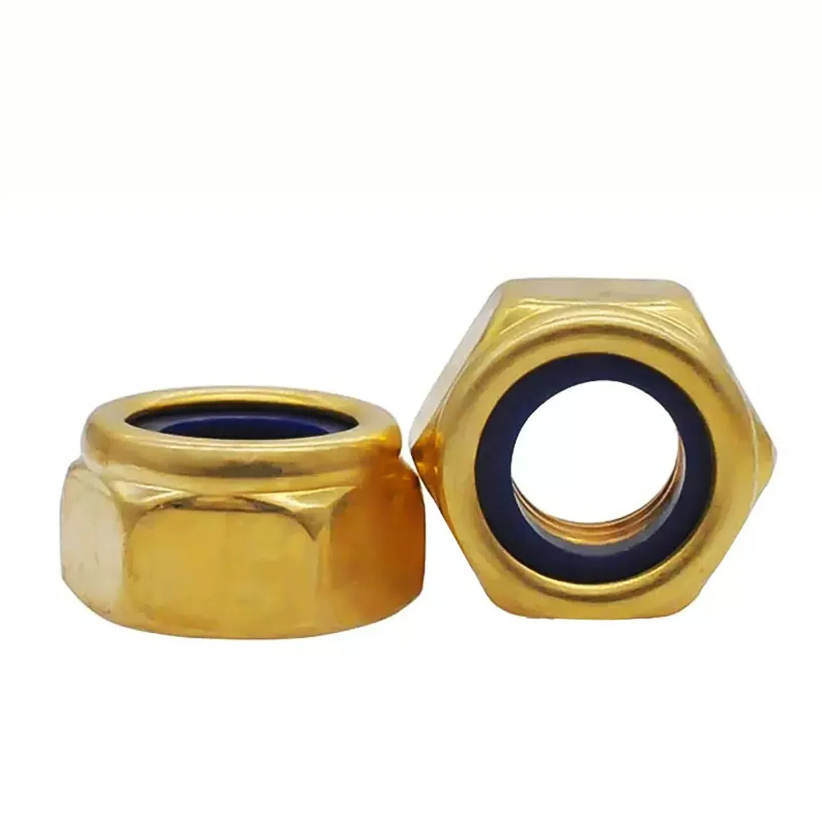 Brass Lock Nut / Hexagon Self-Locking Screw Cap / Nylon Locknut M4M5M6M8M10M12