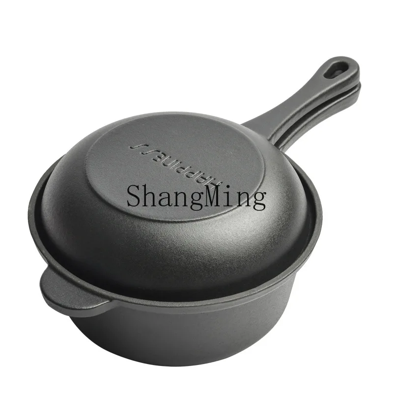 

PYH cast iron 18cm dual-purpose pan uncoated non-rusting enamel pan kitchen dual-purpose frying pan