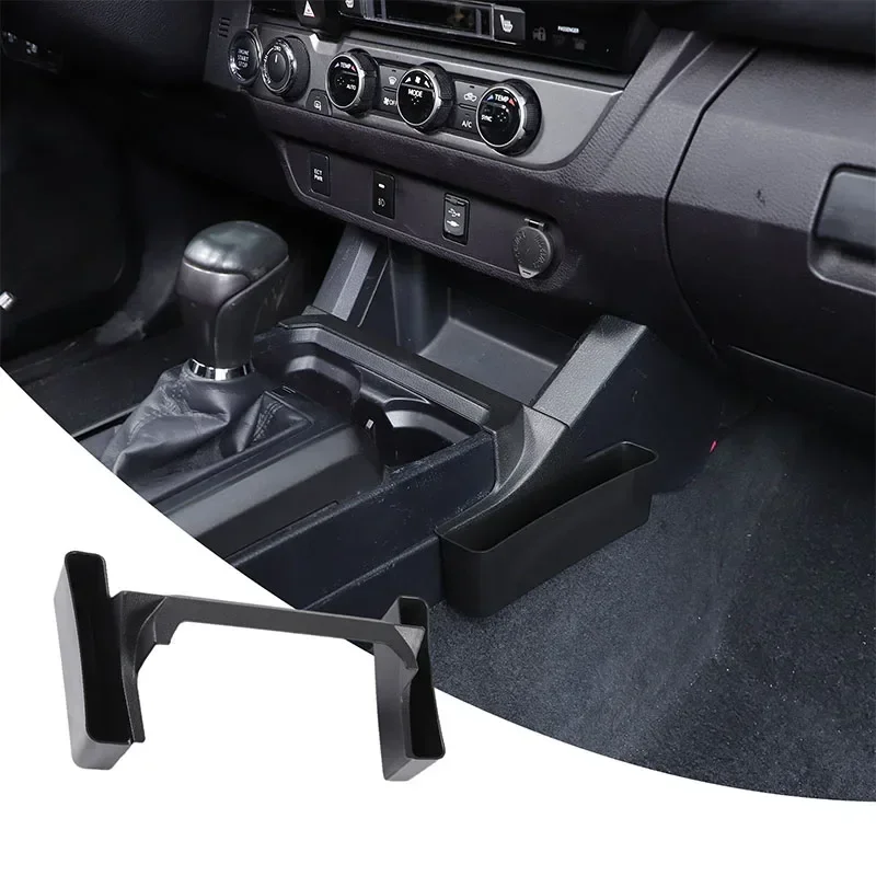 

For Toyota Tacoma 2016-2022 Car Center Console Gearbox Side Storage Box ABS Black Interior Accessories