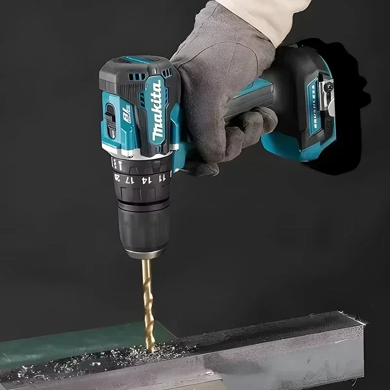18V Makita DDF487 Akumulátorová bezkartáčová vrtačka/šroubovák s 10mm sklíčidlem, elektrický šroubovák, originální elektrické nářadí pro vrtání dřeva a kovu - náhled 6