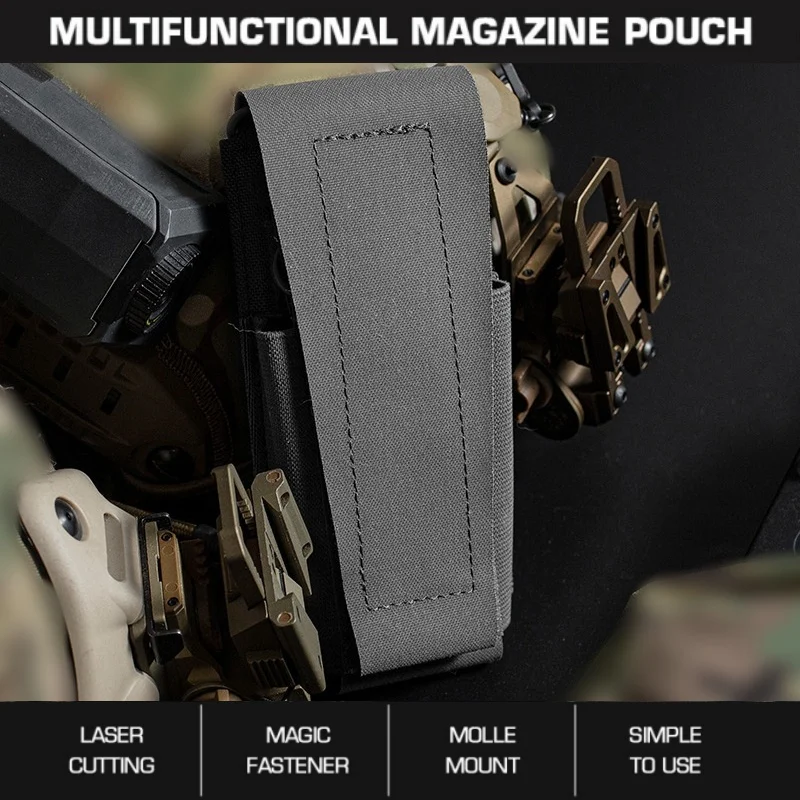 

Multi-Function Magazine Pouch | Lightweight MOLLE Carrier | for Hiking Range & Airsoft Accessories