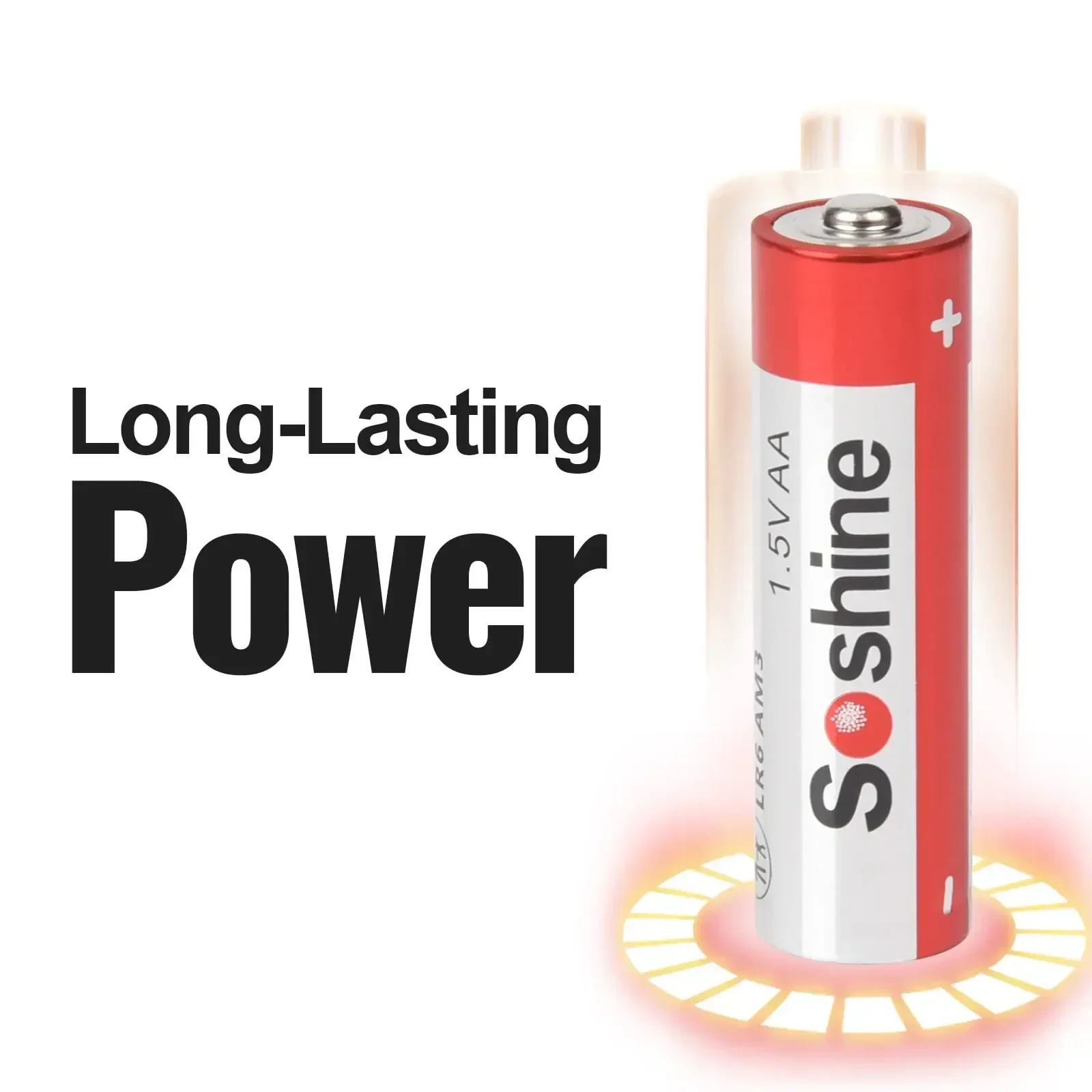 Soshine AA 1,5 V alkalische Trockenbatterien Einweg-Alkali-AA-Primärbatterien Langlebiges, auslaufsicheres Spielzeug mit 5 Jahre Haltbarkeit