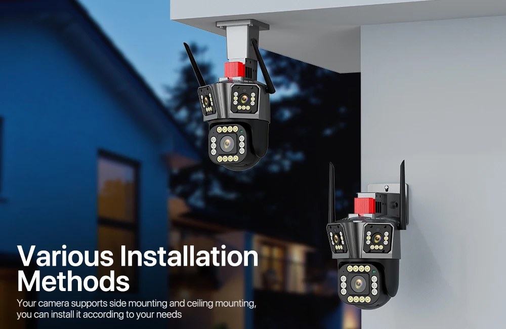 9MP UHD IPC360Home APP Triple Lens WIFI IP Camera Full Color AI Humanoid Detection Home Security CCTV Intercom Baby Monitor