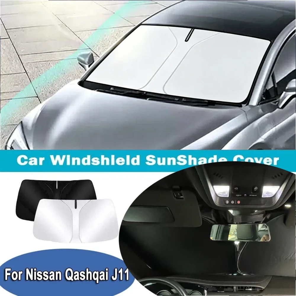 For Nissan Qashqai J11 2016-2022 Car Windshield Sunshade Cover Front Window Sun Shade Heat Insulation Summer Auto Accessories