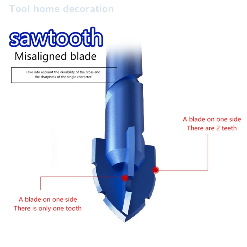 High Hardness Eccentric Drill Precision Drilling 6/8/10/12/14mm Glass Tile Ceramic Punching Rock Slab Drill Bit Offset Cutting