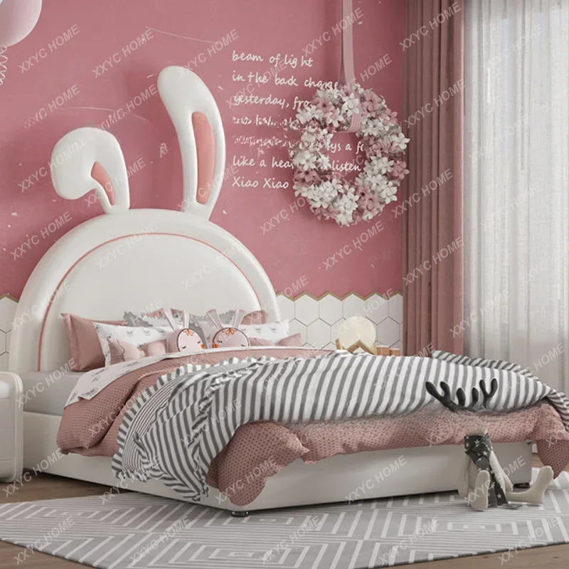 Solid Wood Bed Modern Minimalist Single Bed Single Bed 1.2 M 1.5 M 1.8 M camas para niñas kids furniture
