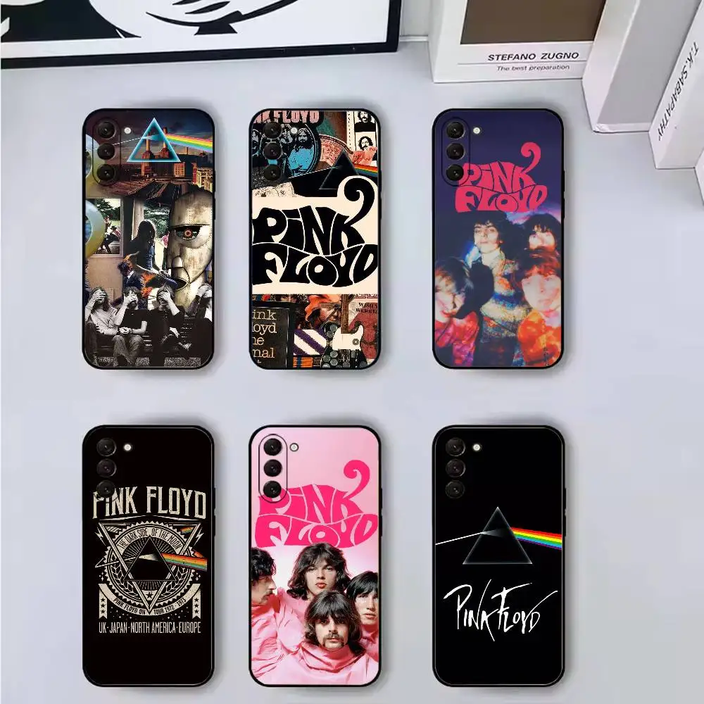 Rock Band P-Pink-F-Floyds Phone Case For Samsung Galaxy A73,A72,A71,A70,A53,A52,A51,Soft Silicone Black Cover