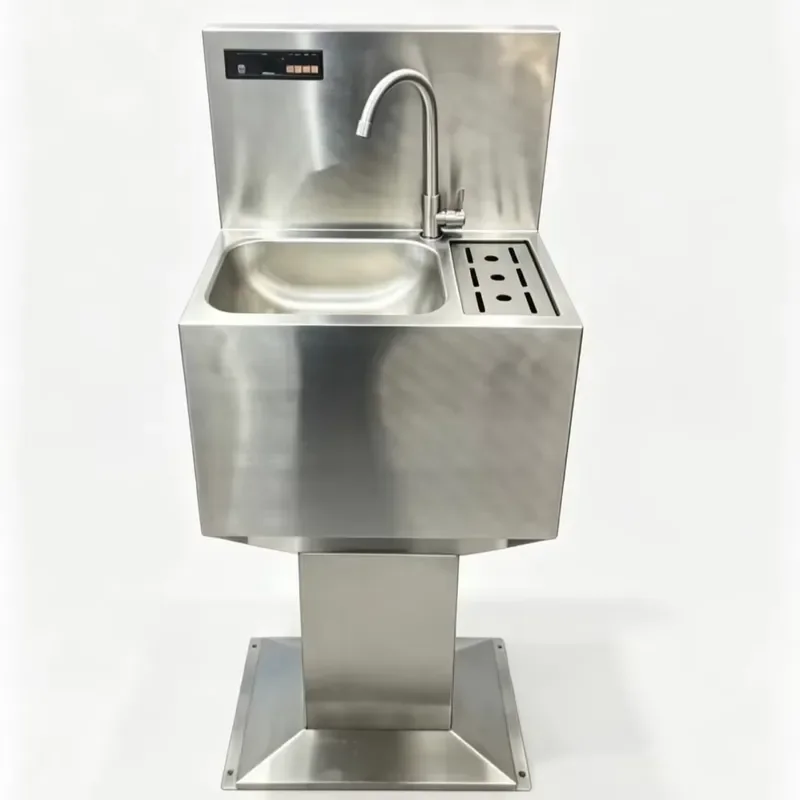 304 Stainless Steel Hand Wash Sink 5L Tank 100C Hot Water Sterilization for Knife Used Food Factories Meat Processing Plants