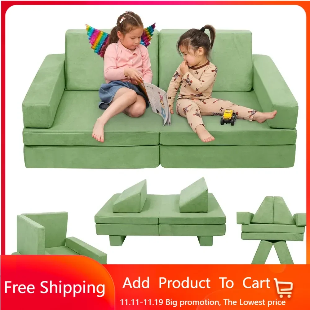 

Play Couch Sofa for Kids Medium Size, Modular Kids Play Couch, Kids Couch Building Fort for Playroom