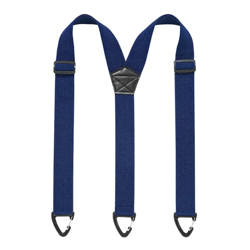 Unisex Sport Elastische Hosenträger mit 3 Clips 4cm Breit Verstellbare Plastik-Dreieckschnalle Rutschfester Strumpfhalter – Detail 18