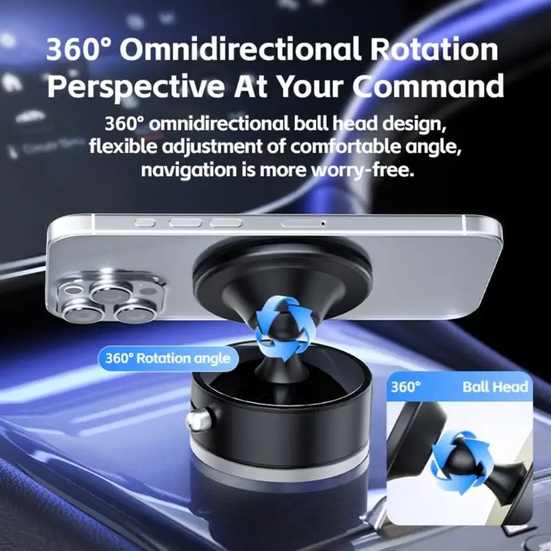 

J6PA Electric Vacuum Suction Phone Holder Adjustable Foldable Car Mount Rack