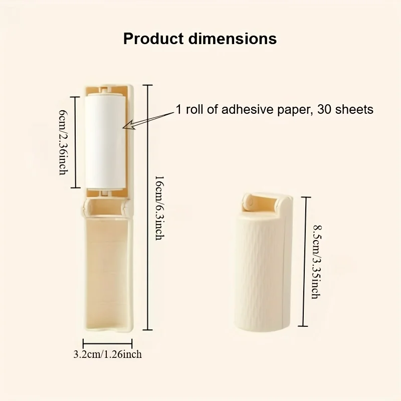 4/6pcs Portable Foldable 180-Deel Strong Sticky Mini Lint Remover,Dustprgree,Pet Hair Vacuum Roller Removable Dust Sticky Roller