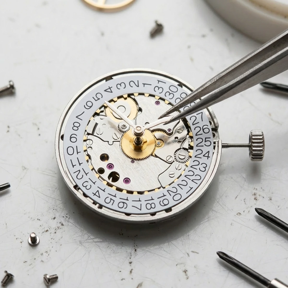 2 Hands Super Slim Micro-Rotor Automatic Mechanic Movement  5020A Movement Single-date 3 O'clock Date Display Watchmaker Parts