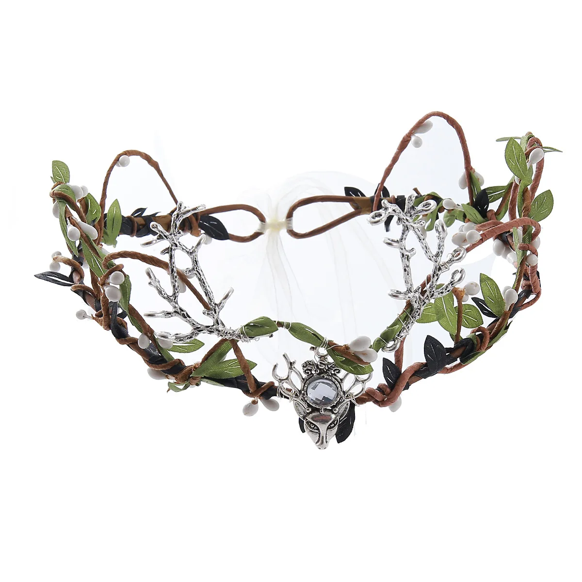 New Product Hand Woven Rattan Garland Foldable Hair Crown Wholesale Scrunchie