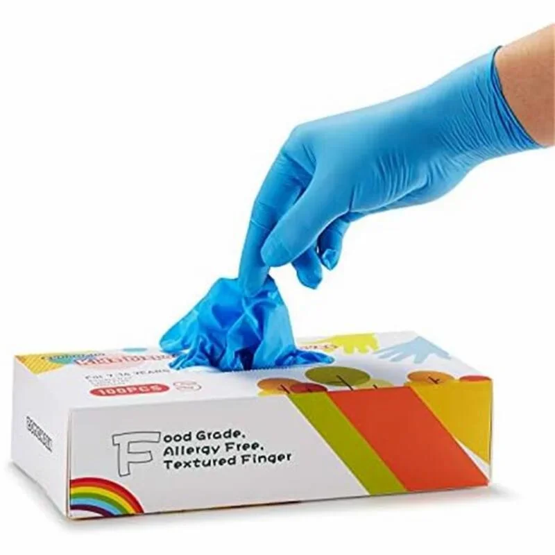 Disposable Nitrile Gloves for Kids Ages 5-15 Multipurpose Latex Free Service Gloves for Students Crafts Activities School