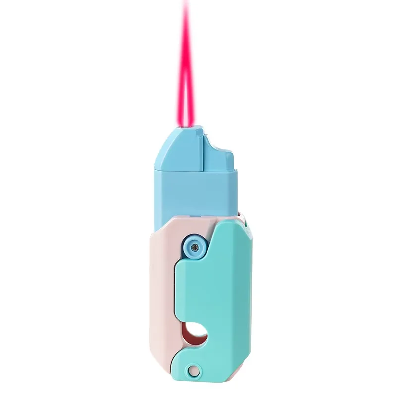 

2025 New Cigar Igniters Windproof Red Flame Smoke Lighter Butane Inflatable Open Flame Cigarettes Lighters & Smoking Accessories
