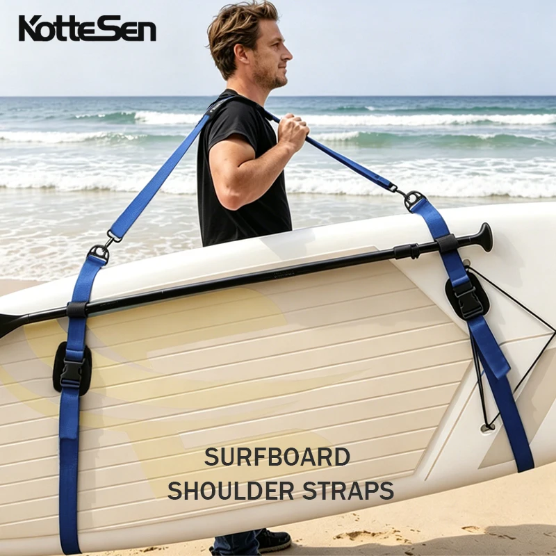 Kottesen Paddle Board Strap Sup Accessories Adjustable Surfboard Shoulder Strap Kayak Multifunctional Binding Rope Multi-Color Fixing Rope