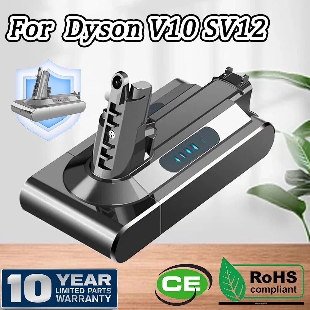 

For Dyson V10 Battery 25.2V 6000mAh Li-ion Rechargeable Battery SV12 V10 Absolute V10 Fluffy cyclone V10 Battery Vacuum Cleaner