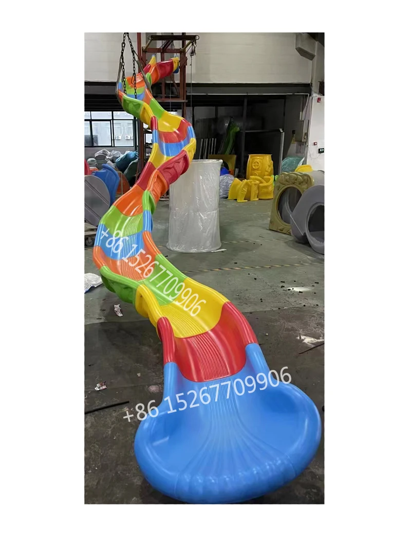 

YLWCNN Open Spliced Slide Playground Toboggan Plastic S Slide Park Amusement Equipment Slide Piece Accemble Facility Custom