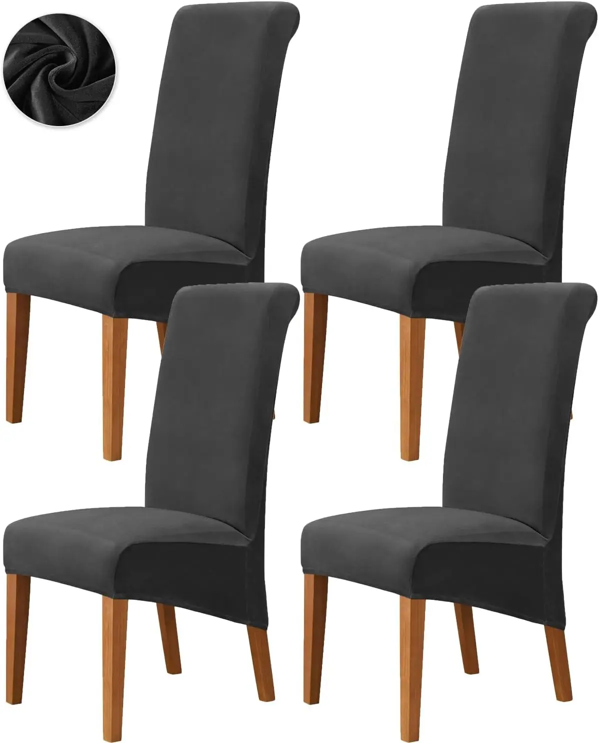 

Stretch XL/Oversized Extra Large Velvet Dining Room Chair Covers for Kitchen Dining，Removable Washable Chair Protectors