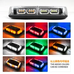 Roof Strobe Lamp, High Visibility Emergency Safety Warning Led Mini Strobe Light Strobe Lamp Strip Magnetic Base