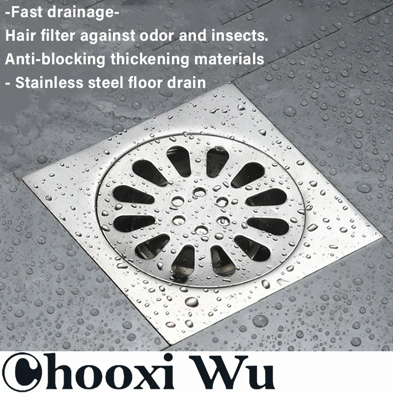 

CHOOXIWU-Stainless steel round floor drain bathroom floor drain deodorizing floor drain kitchen floor drain balcony floor drain