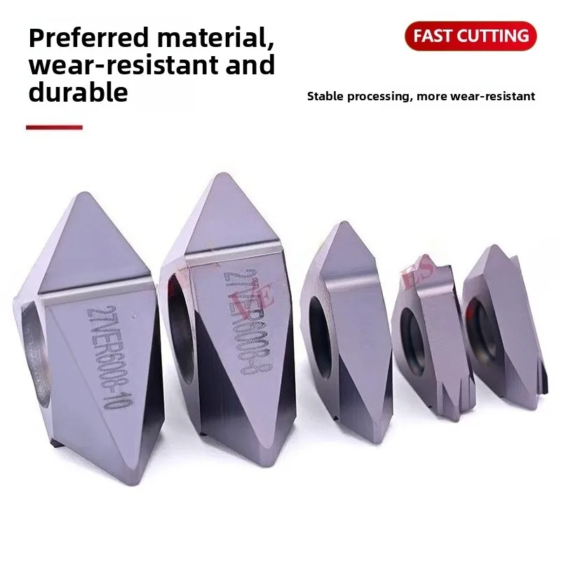 1pcs Vertical Threaded Carbide Inserts 16VER 16VNR 22VNR AG60 AG55 22VER N60 27VER V60 1.0ISO 1.25ISO 1.5ISO 3.0ISO N55