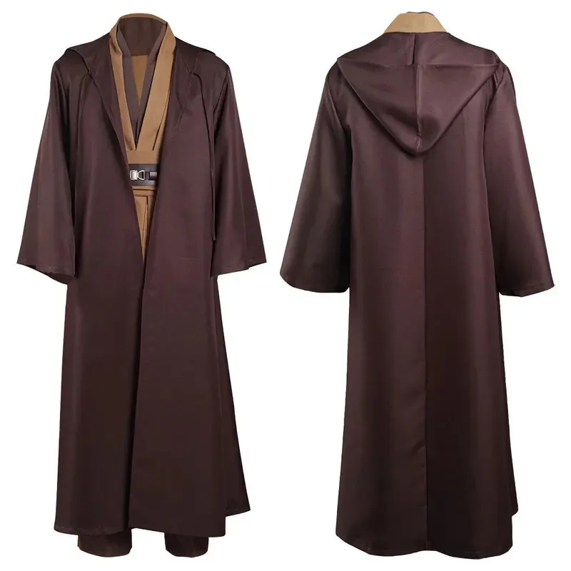 Obi wan kenobi cosplay anime traje calças superiores manto roupas fantasia masculino meninos halloween carnaval festa roleplay disfarce terno