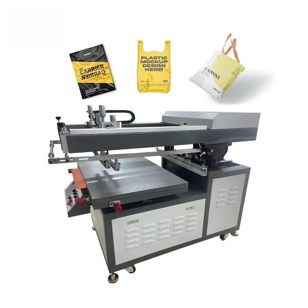 Automatic Inclined Arm Machines Oblique Arm Flat Silk Screen Printing Machine For Paper Film Bags Corrugated Carton Box Printing