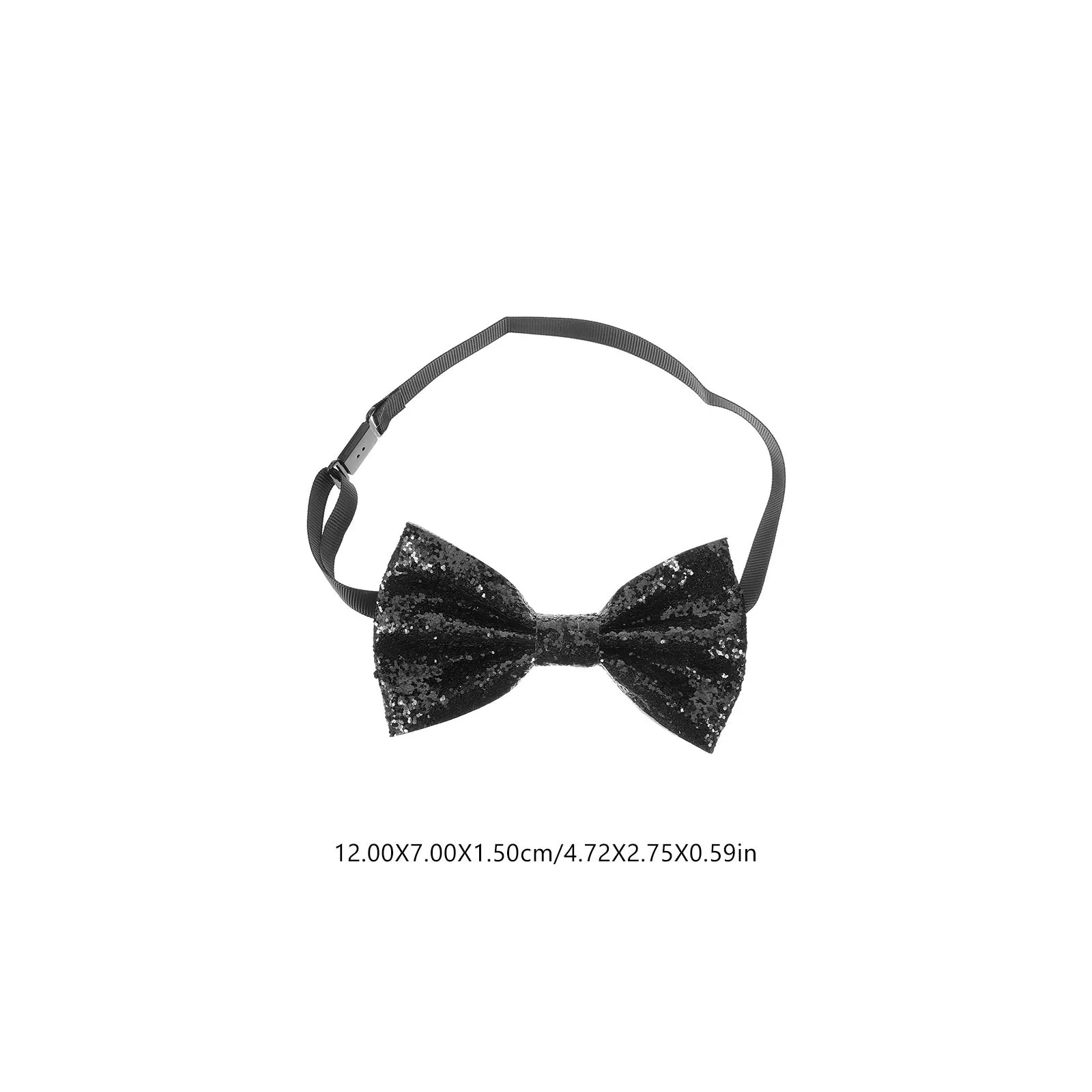 Adult Bow Tie For Men Adjustable Pre-Tied Suit Accessory Formal Wedding Uniform Necktie Prom Glitter Fabric Mens