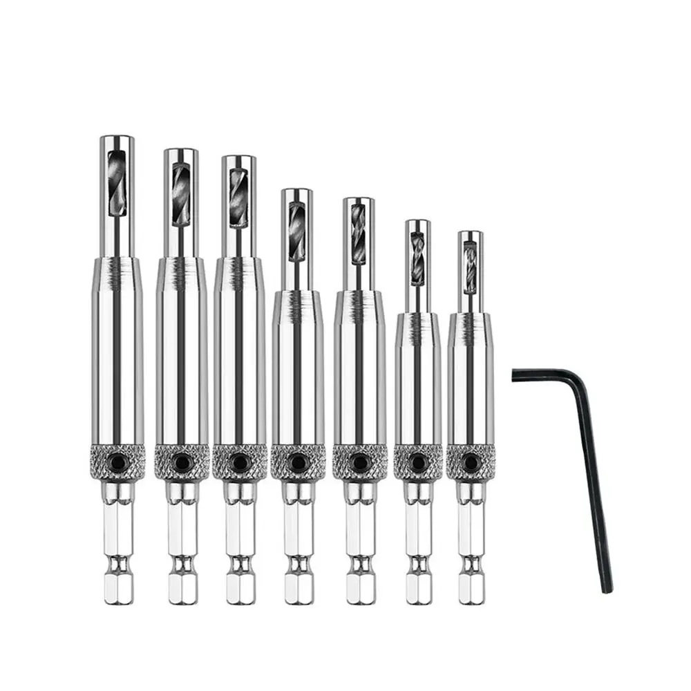 Juego de 7 Uds de brocas perforadoras bisagra Tapper para puertas autocentrantes Furadeira Herramientas taladro perforador herramientas eléctricas