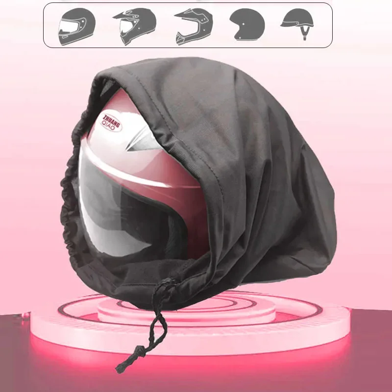 

Helmet Bag Plush Soft Drawstring Pocket for Motorcycle Scooter Moped Bike Full Half Helmet Lid Protect Bag