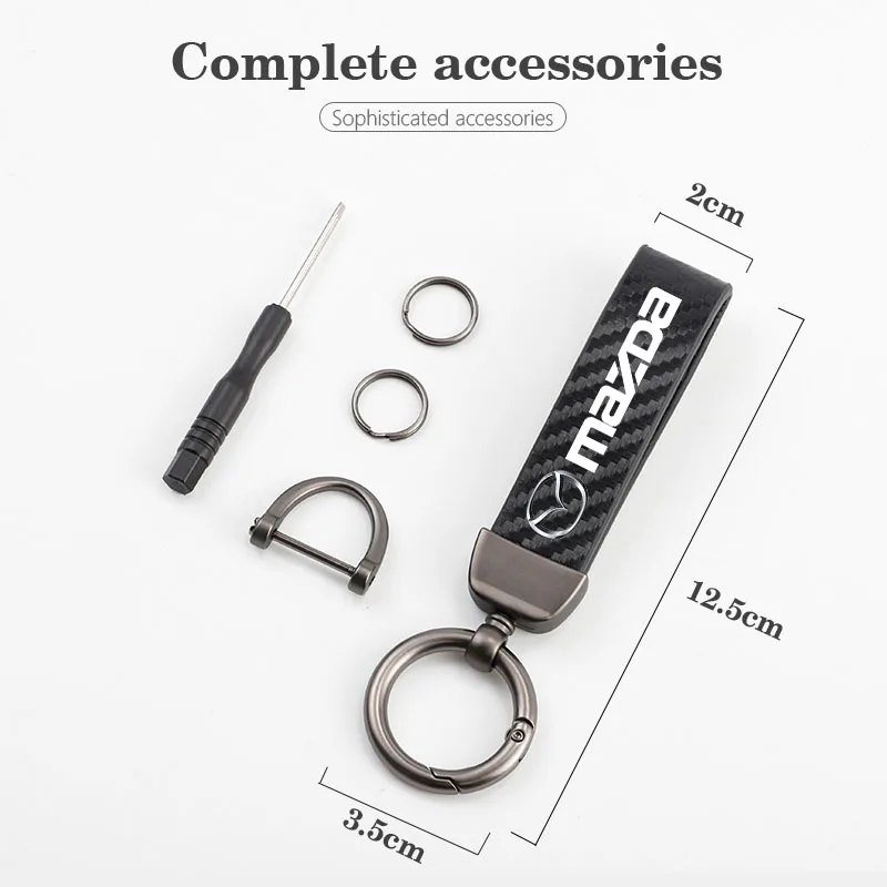 Woven leather rope car keychain keyring gift Accessories For Mazda 3 6 CX5 2 CX3 CX9 MX5 RX8 Axela Demio Atenza MS GJI GH BK MP