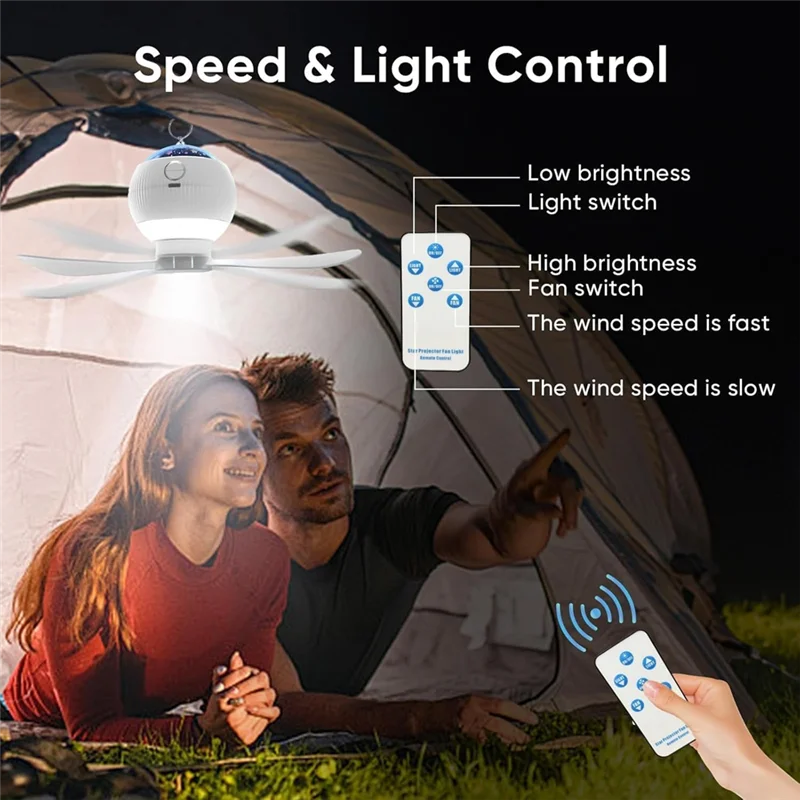 A88E-ventilateurs de plafond avec lumières et Projection étoilée 3 vitesses de vent réglables pour voiture RV Kit de survie essentiels de Camping