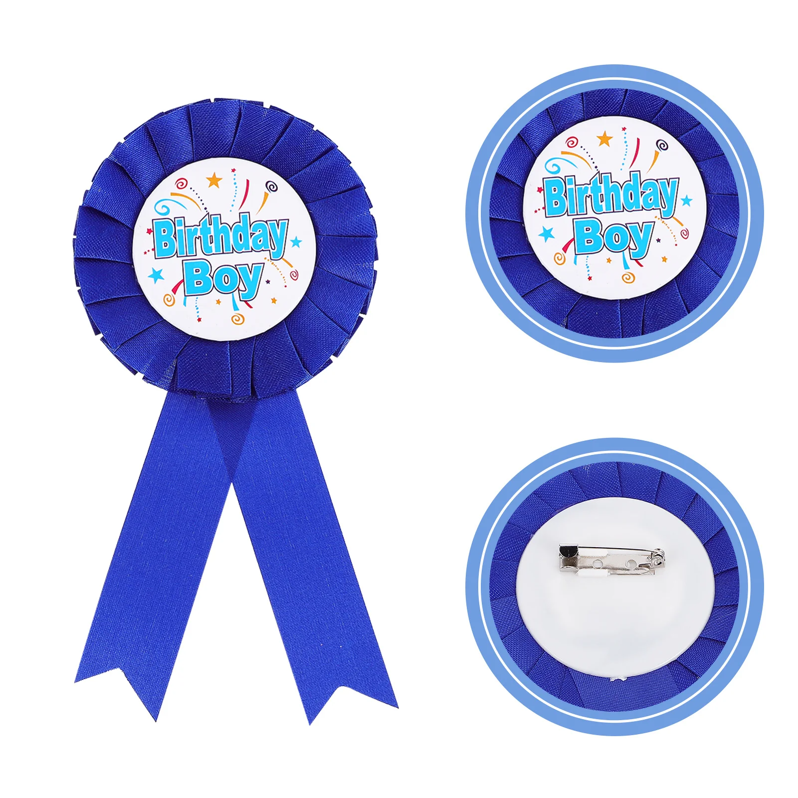 

10Pcs Boys Brooch Birthday Decoration Creative Ribbon Pin Special Design Birthday Party Supplies Fun Dress Up Accessory