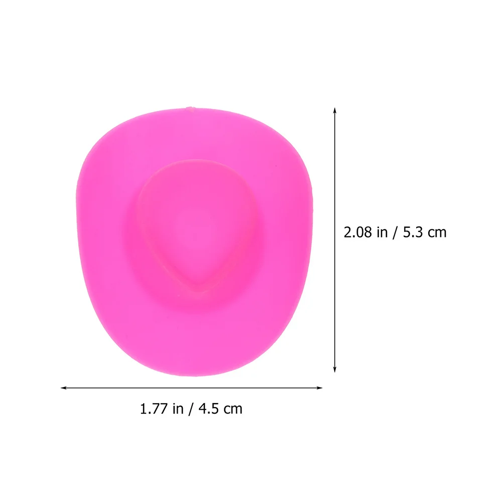 Miniature Cowboy Hats for Party Tiny Craft Decorations Small Plastic Western Hat Model Cowgirl Accessories Mini Top