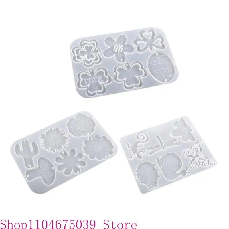 

5asd Resin Jewelry Molds Keychain Resin Molds Flower/Animal Silicone Molds for Resin Casting Pendants,Keychains,Earrings