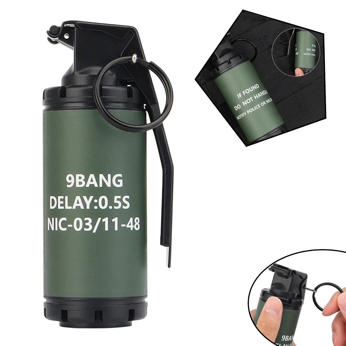 Tactical Smoke Grenade Model Fillable Small Container MOLLE System Airsoft Shooting Accessories Tactical Smoke Grenade Model