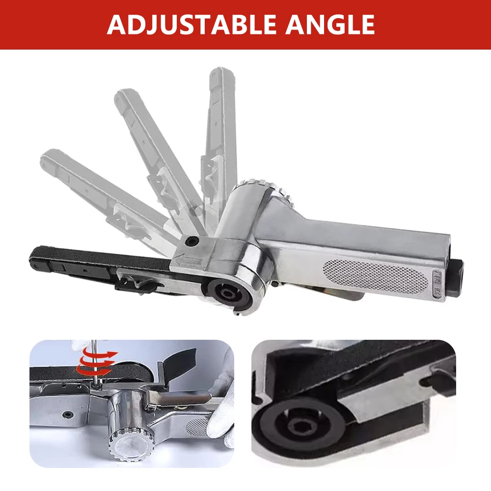 520*20mm Mini Air Belt Sander Sanding Machine Handheld Angle Grinder Polishing Grinding Industrial Pneumatic Tool Air Compressor - view 4