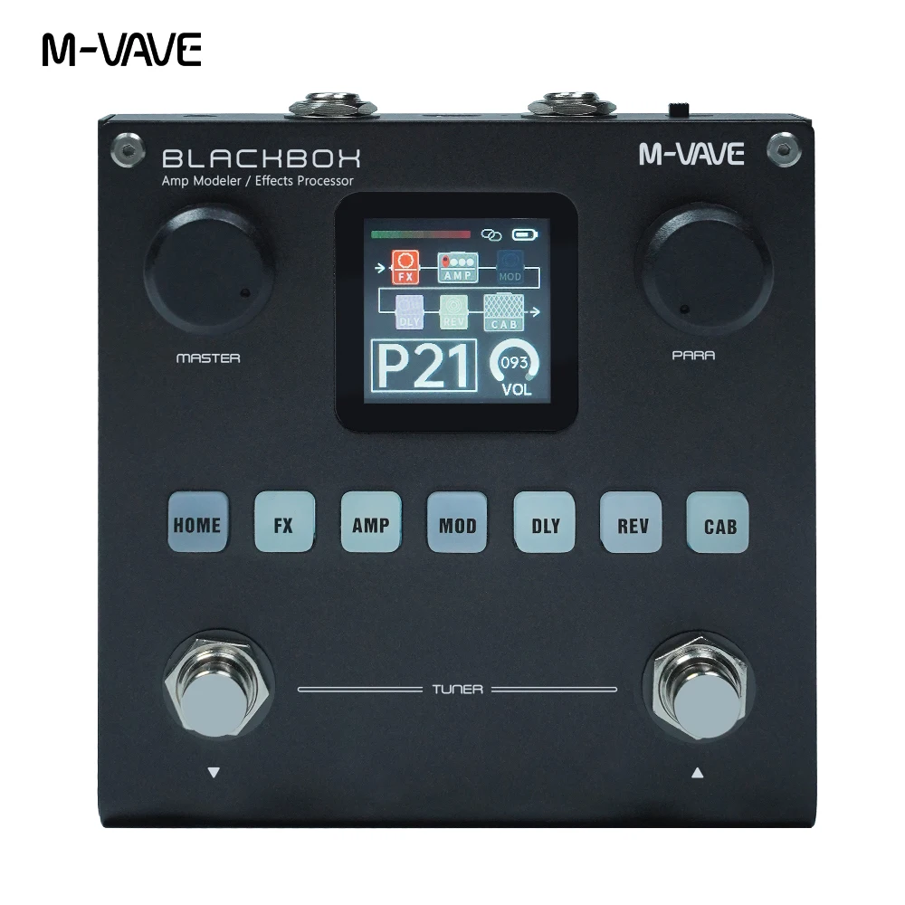 M-VAVE Blackbox Guitar / Bass AMP Modeler Multi Effects Processor Rechargeable for Electric Guitar Bass Strings Instrument Parts