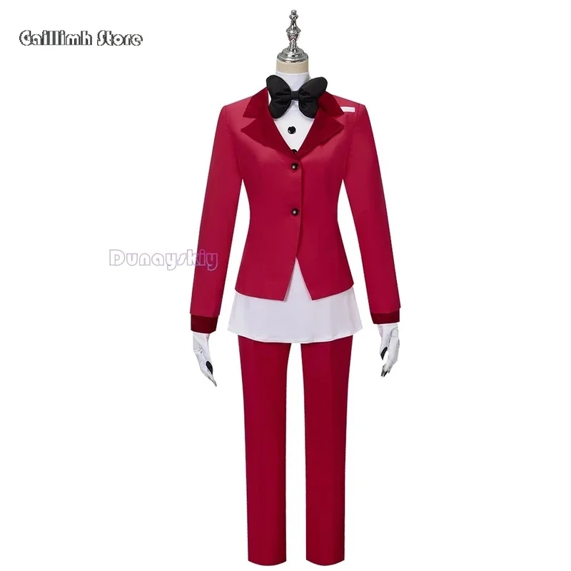 Charlie Anime Hazbin Cosplay Costume Clothes Uniform Hotel Cosplay Charlotte Morningstar Princess Demon Halloween Party Woman