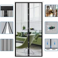 Magnetic Mosquito Net, Summer Insect Fly Control, Door Curtain Net, Automatic Closing Door Screen, Multiple Sizes