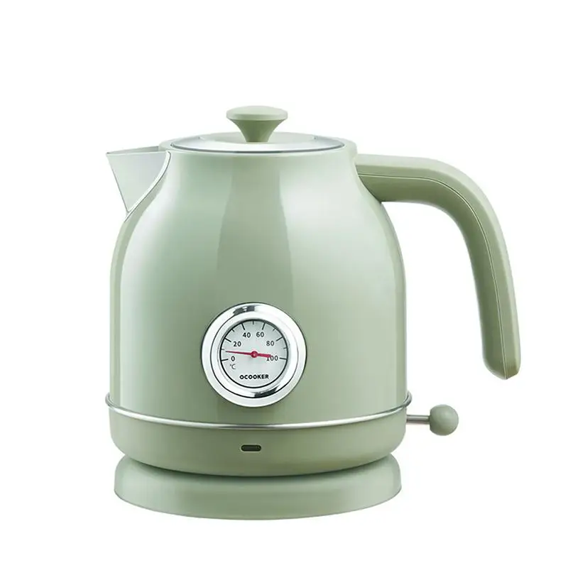 Burning Kettle Retro thermometer Electric kettle Household burning kettle 304 Stainless steel Rice White 1.7L large capacity