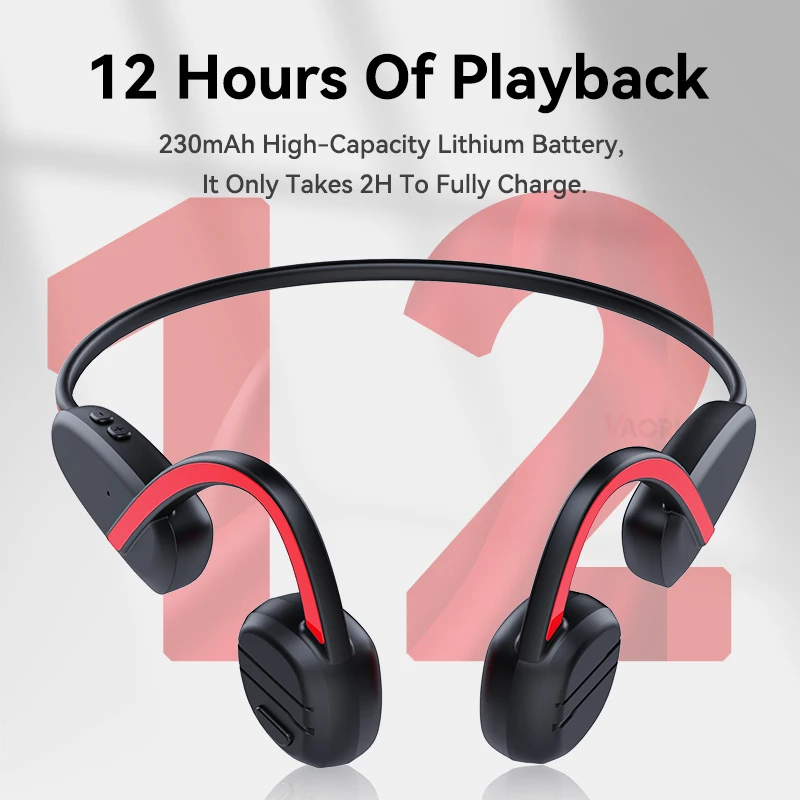 K50Pro Bone Conduction Headphone Wireless Sports Earphone IPX6 Waterproof Ear-Hook Headset Bluetooth 5.3 HIFI Stereo Music