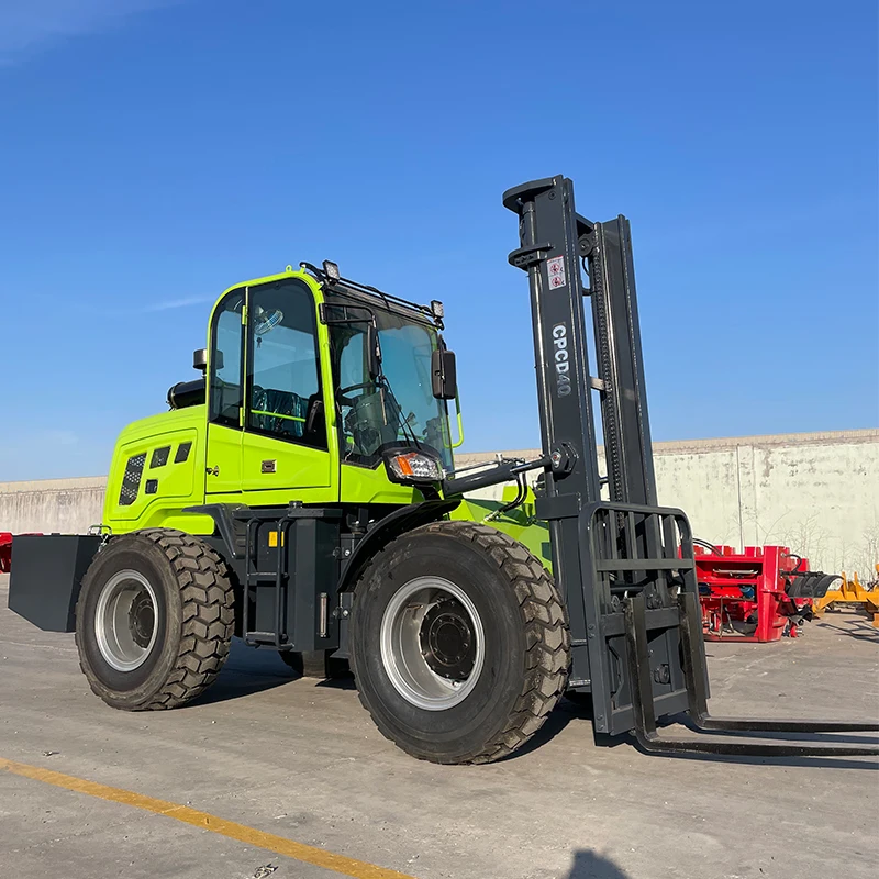 Off-Road 4x4 Forklift 2.5Ton 3Ton 3.5Ton Ton Rough Terrain Forklift with Optional Titling Bucket