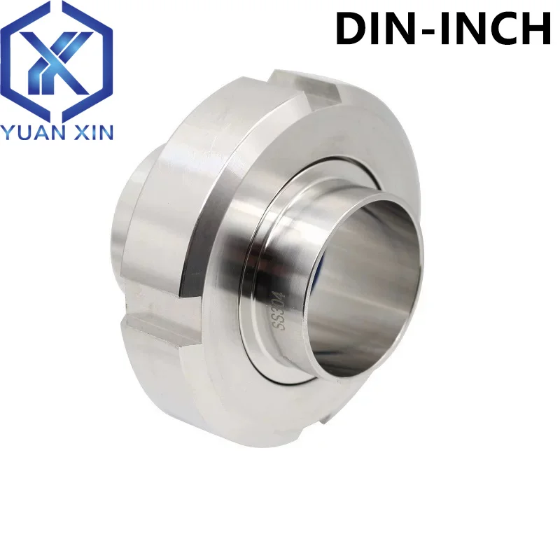 DIN-INCH stainless steel round thread union sanitary food grade union union stainless steel German standard