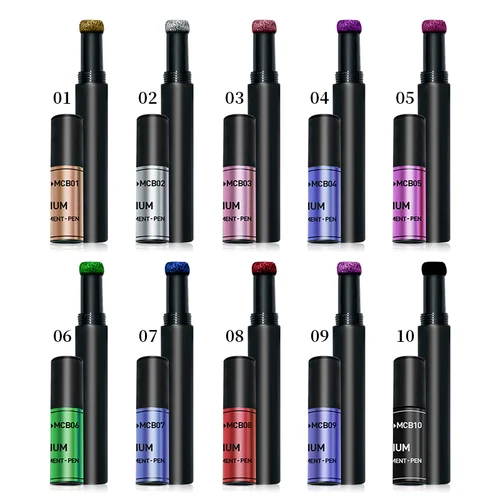 Imagen 2 del producto BORN PRETTY espejo brillo de uñas en polvo plata rosa brillo de uñas cojín de aire pluma mágica efecto cromado decoración de Color metálico