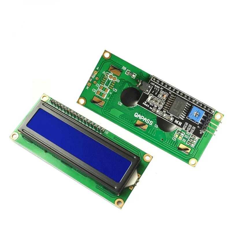 1pcs LCD1602 1602 LCD Module Blue / Yellow Green Screen 16x2 Character LCD Display PCF8574T PCF8574 IIC I2C Interface 5V