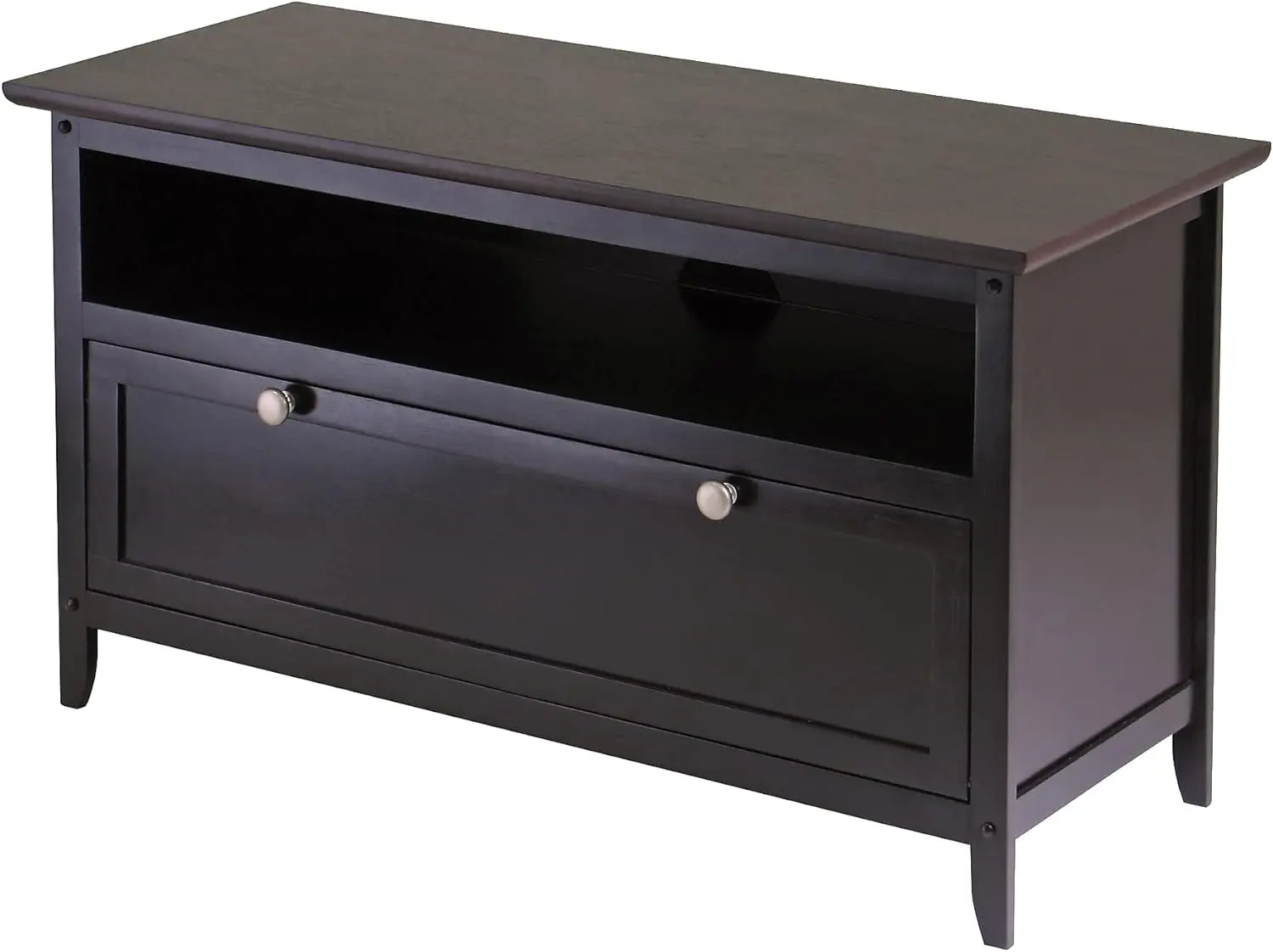 Zuri Wood TV Stand, Dark Espresso (92136)